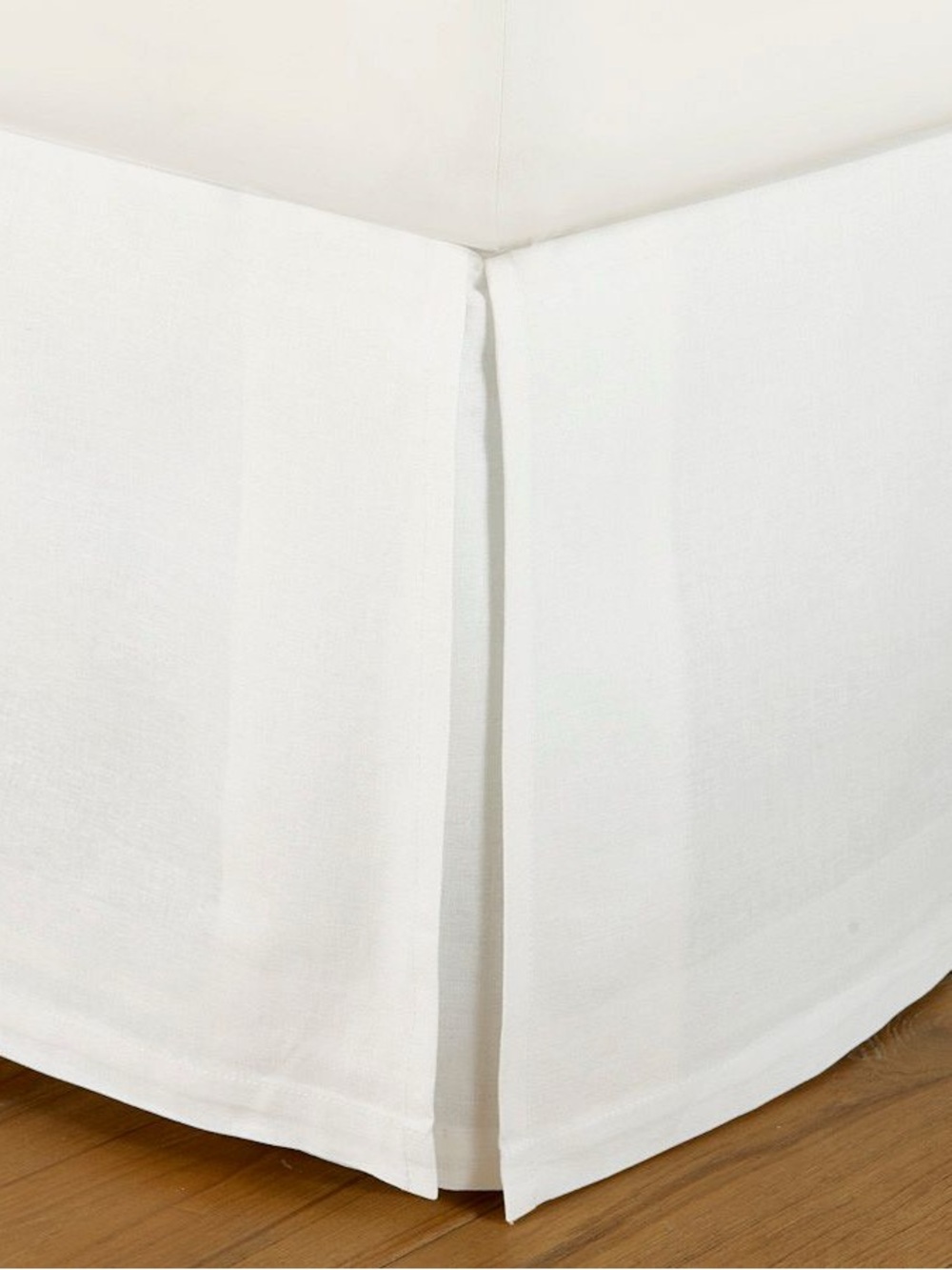 Pottery Barn Essential Linen Cotton Bed Skirt White Twin